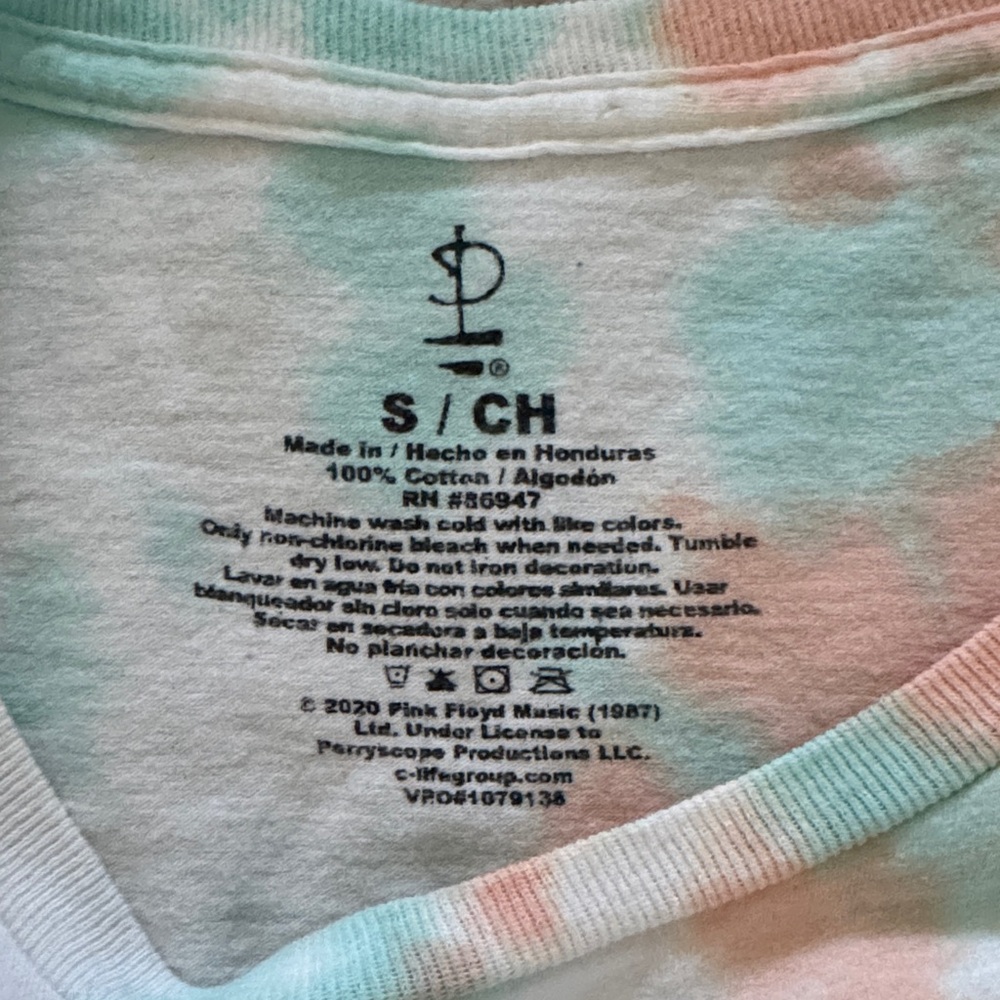 Pink Floyd Tie-Dye T-Shirt - Picture 2 of 2